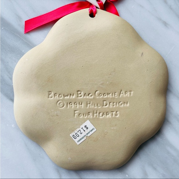Brown Bag Cookie Art•Vintage 1994 Four Hearts•All Original Tags and Recipe Book - Picture 2 of 9